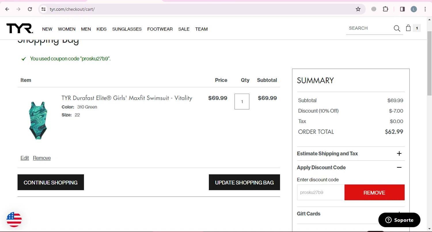 How to apply TYR coupon code